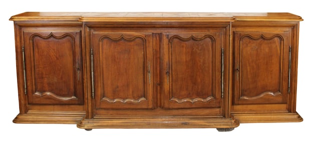 French Louis XV oversized 4 door sideboard in oak