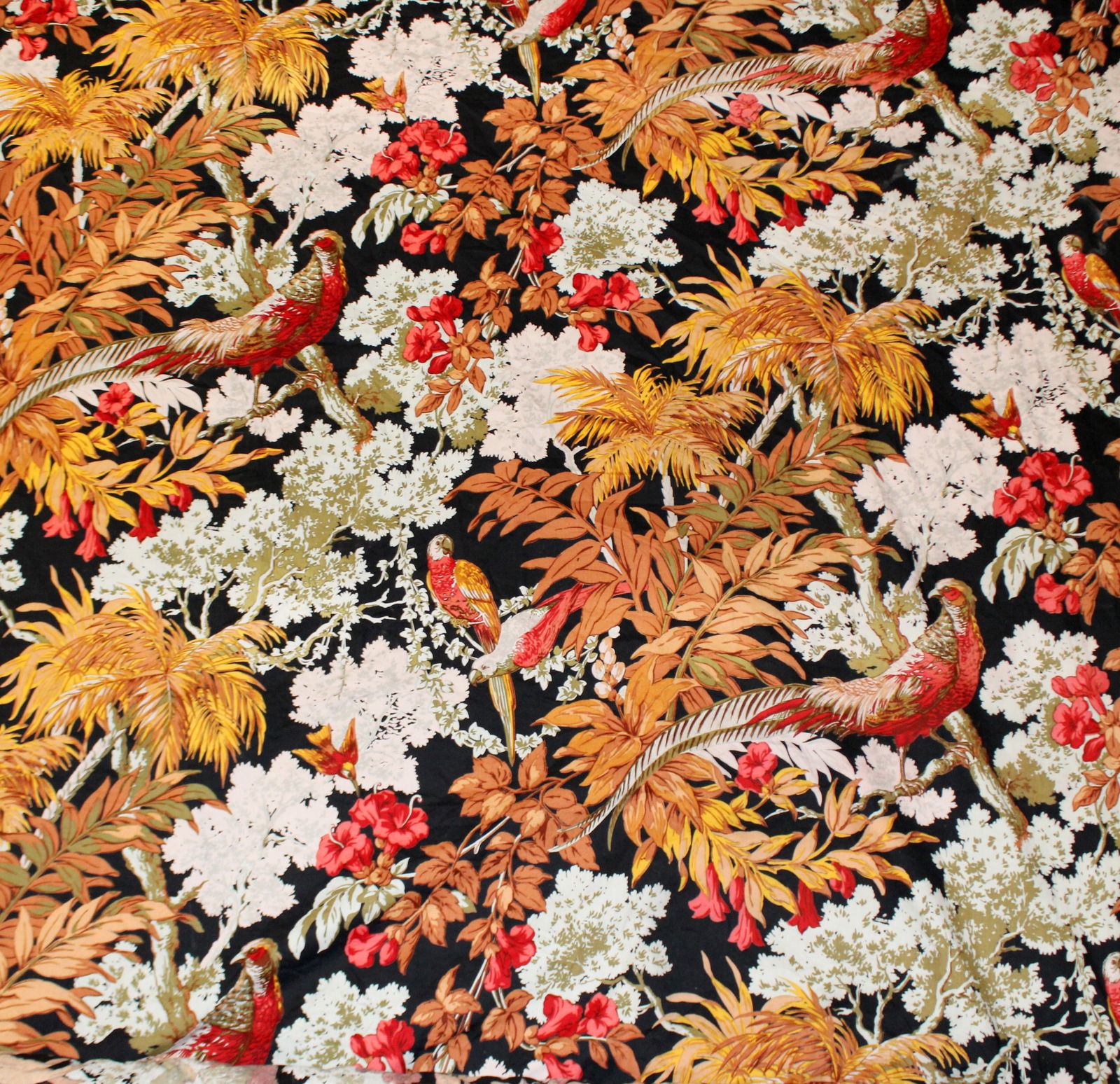 French printed fabric Palmleaf designed by Roland Sigrist: French printed fabric Palmleaf designed by Roland Sigrist. 56"w x approx 55 yards