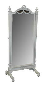 French Louis XVI style cheval mirror with garland: French Louis XVI style cheval mirror with garland. Early 20th century. 72"h x 31"w x 20 1/2"d