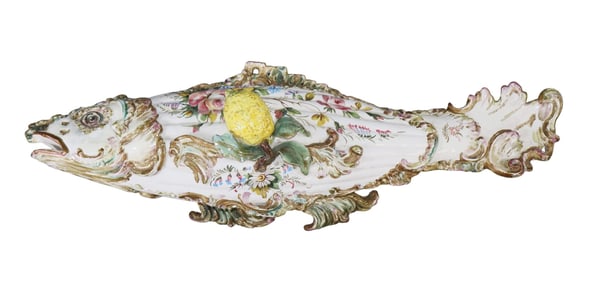 Italian porcelain lidded fish tureen