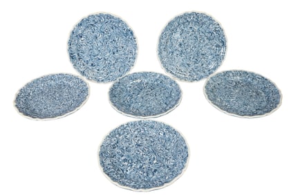 Set of 6 Atelier Yvonne Rigo Aptware shaped edge plates