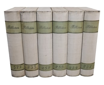 Set of 6 Italian book form folio boxes