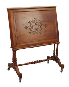 French Renaissance Revival file architect's file cabinet in walnut