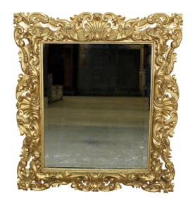Italian gold leaf mirror with faces