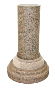 Classical form granite pedestal