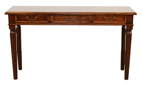 Sofa or console table on turned legs with 3 drawers