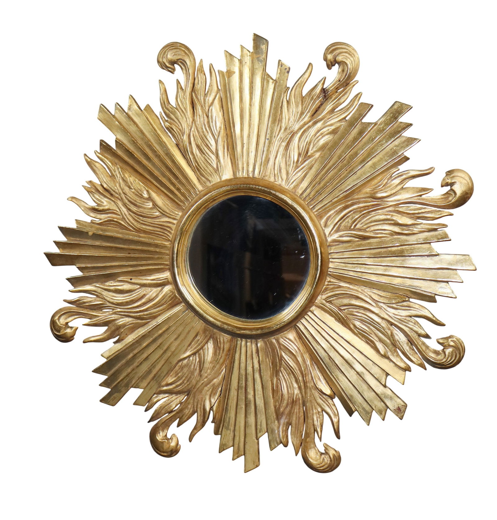 French gold leaf sunburst mirror (1 of 9)