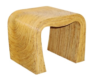 Gabriella Crespi pencil reed waterfall side table