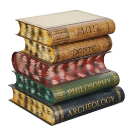 Faux book box side table