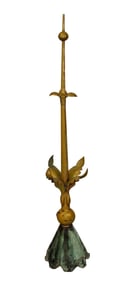 Continental painted zinc and mixed metals roof finial