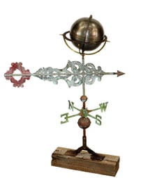 Globe sundial weathervane