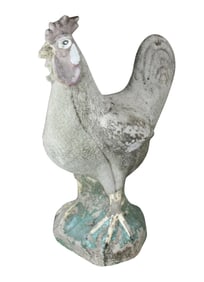 Cast concrete garden rooster