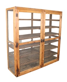 French pine kitchen cupboard with screens