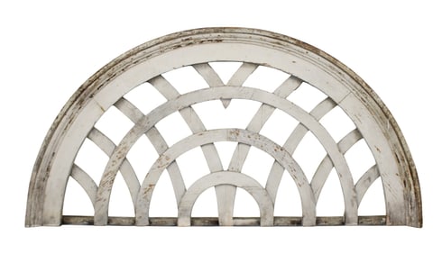 American arch top open fretwork transom