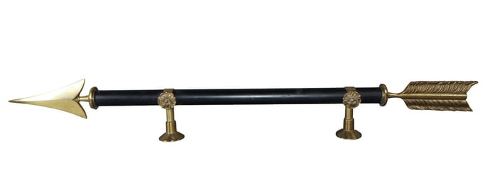 Large French Napoleon III arrow form door pull