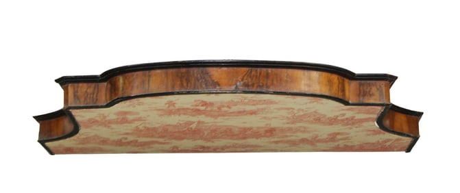 French Napoleon III burled and ebonized bed canopy