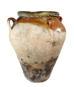 French glazed terra cotta olive jug