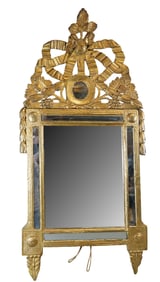French Louis XVI style giltwood mirror