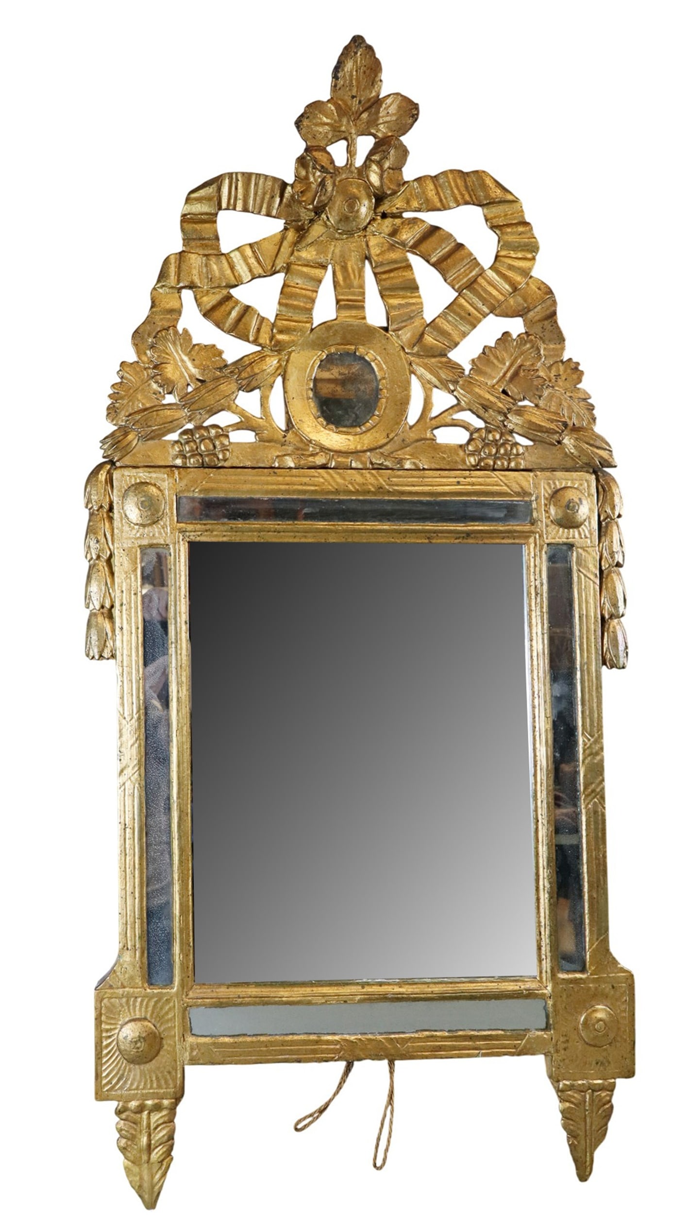 French Louis XVI style giltwood mirror: French Louis XVI style giltwood mirror