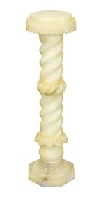 Barley twist pedestal in onyx