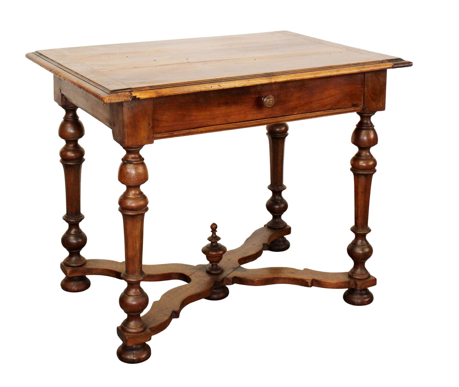 French Louis XIV style side table in walnut (1 of 9)