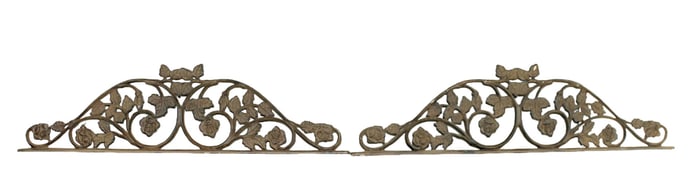 Pair of iron grapevine over doors