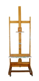 French adjustable double sided artist easel in pine