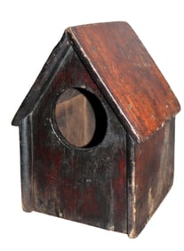 French rustic peak top bird house