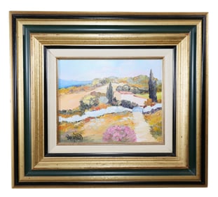 Ray Poirier (French b. 1938) oil on canvas painting "Haute Provence"