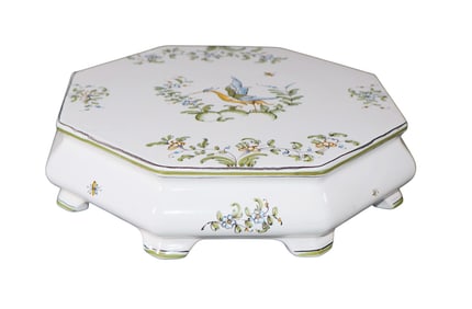 French Lallier et Moustiers earthenware plateau riser