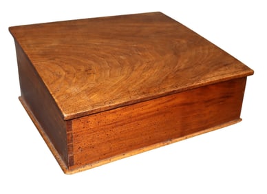 French walnut slant front lap desk