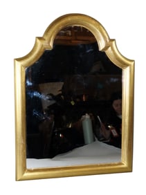 Petite Louis Philippe style shaped giltwood mirror