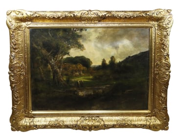 William Keith Oil on canvas landscape painting