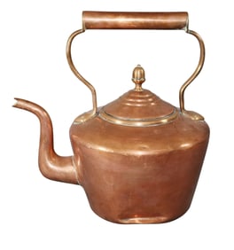 Large Dutch copper tea kettle
