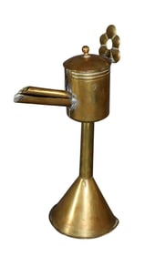 Dutch brass whale oil lamp