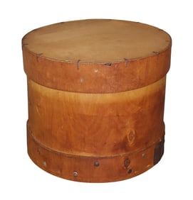 French bentwood lidded hat box