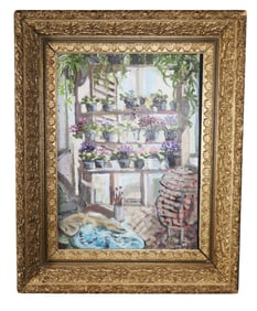 Beatriz Salazar-Gonzales oil on board still life painting