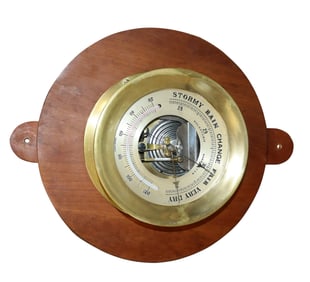 Polished bronze Halosteric barometer