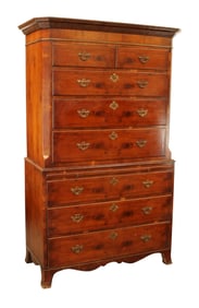 English William & Mary Georgian chest on chest