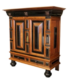 Dutch Renaissance 2 door armoire in rosewood