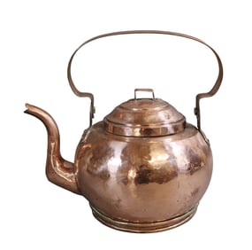 French 10 liter copper tea pot