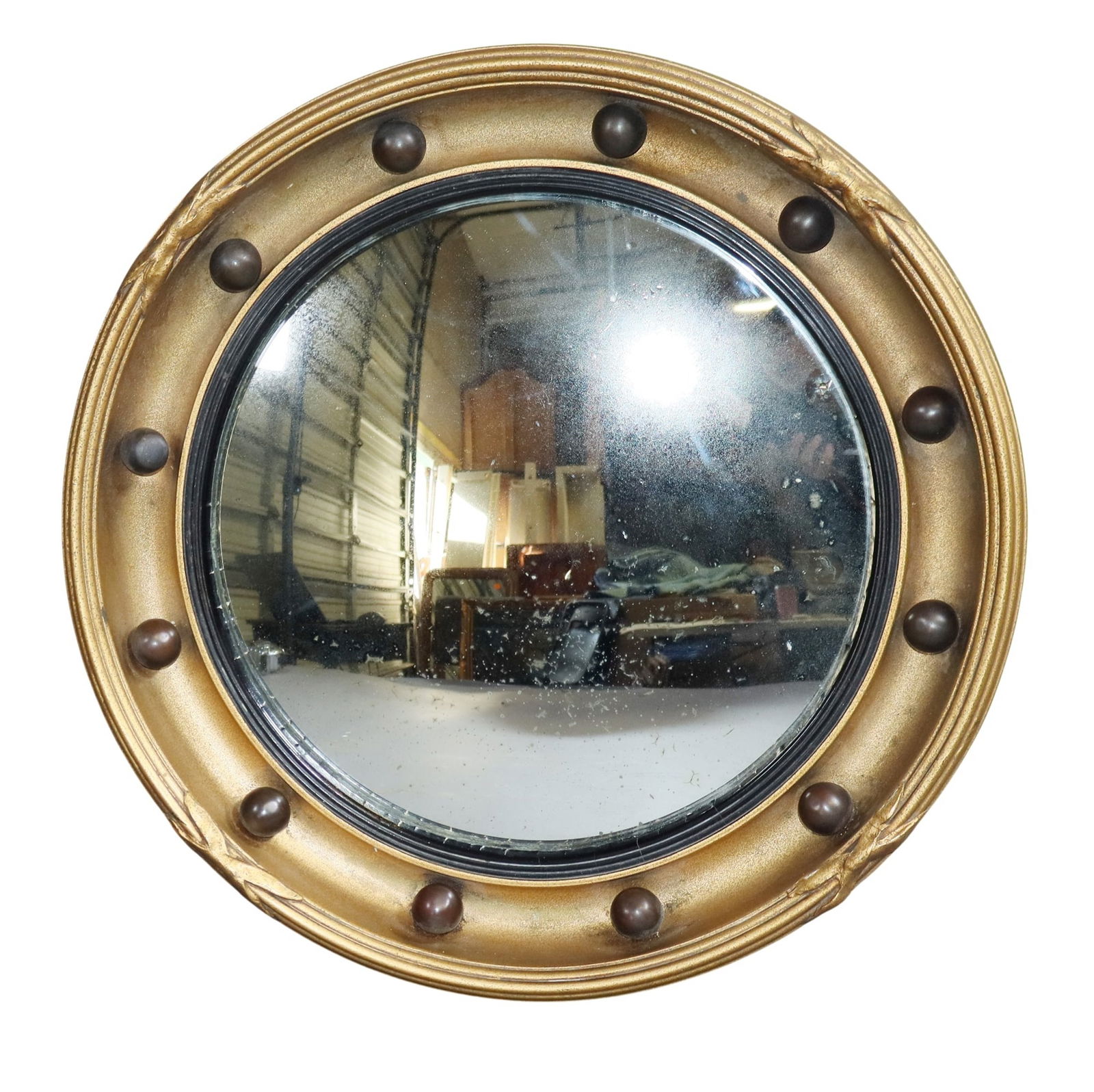 French petite butlers mirror in gilt finish (1 of 11)
