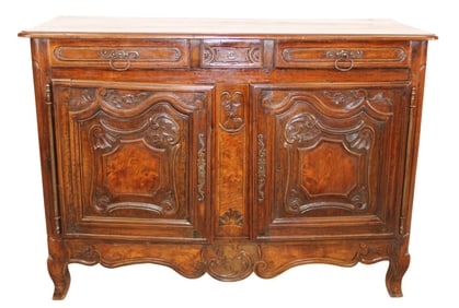 French Provincial buffet bas in walnut