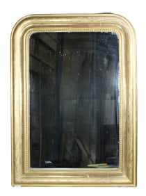 French Louis Philippe small gold leaf mirror