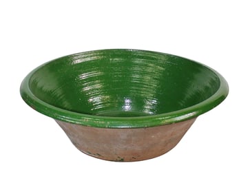 French green glazed terra cotta tian bowl
