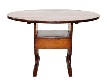 New England style tilt top hutch table or chair table