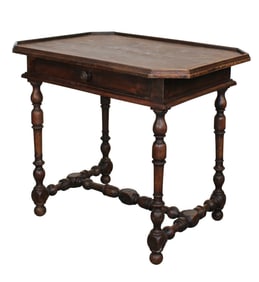 French Louis XIV style cabaret table in walnut