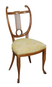 Italian Neo Classical chair with lyre back