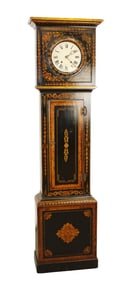English Japanned painted tall clock