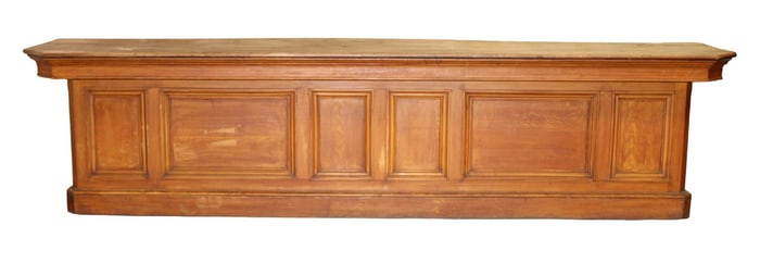 French store counter in pine